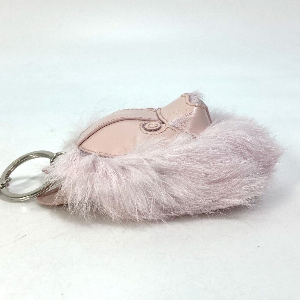 Dior COOKIE cookie dog dog animal Bag Charm carabiner Key Holder Leather pink - Picture 4 of 8
